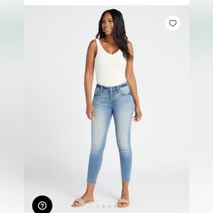 Vigoss Ace Skinny button Front Jean Raw Hem